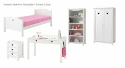 Jugendzimmer "Asami" 5-teilig -Bettbezüge Verkäufe 2024 5 tlg jugendzimmer asami bett ohne schublade schrank 2 tuerig