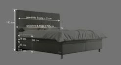 SCHLARAFFIA Boxspringbett "Chicago" -Bettbezüge Verkäufe 2024 SCHLARAFFIA boxspringbett chicago bemassung grafik