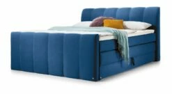 SET ONE Bettkasten-Boxspringbett "Florida" Doppelnähte -Bettbezüge Verkäufe 2024 SET ONE bettkasten boxspringbett florida doppelnaehte samt blau