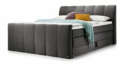 SET ONE Bettkasten-Boxspringbett "Florida" Doppelnähte -Bettbezüge Verkäufe 2024 SET ONE bettkasten boxspringbett florida doppelnaehte samt dunkelgrau