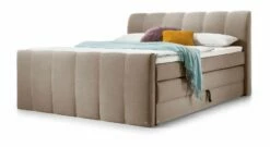 SET ONE Bettkasten-Boxspringbett "Florida" Doppelnähte -Bettbezüge Verkäufe 2024 SET ONE bettkasten boxspringbett florida doppelnaehte samt graubeige