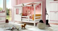 Abenteuerbett "Kids Paradise" Für Mädchen -Bettbezüge Verkäufe 2024 abenteuer bett kids paradise maedchen kiefer weiss flieder