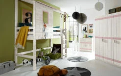 Abenteuer-Hochbett "Kids Paradise" -Bettbezüge Verkäufe 2024 abenteuer hochbett kids paradise leiter gerade 140cm weiss flieder gr