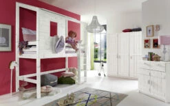 Abenteuer-Hochbett "Kids Paradise" Für Mädchen -Bettbezüge Verkäufe 2024 abenteuer hochbett kids paradise maedchen gerade leiter kiefer weiss gr