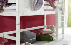 Abenteuer-Hochbett "Kids Paradise" Für Mädchen -Bettbezüge Verkäufe 2024 abenteuer hochbett kids paradise maedchen leiter massivholz robust gr