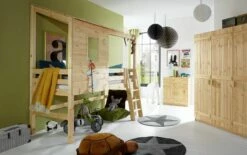 Abenteuer-Hochbett "Kids Paradise" -Bettbezüge Verkäufe 2024 abenteuer hochbett kids paradise natur lackiert 117cm