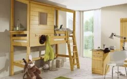 Abenteuer-Hochbett "Kids Paradise" -Bettbezüge Verkäufe 2024 abenteuerhochbett kids paradise kiefer natur lackiert