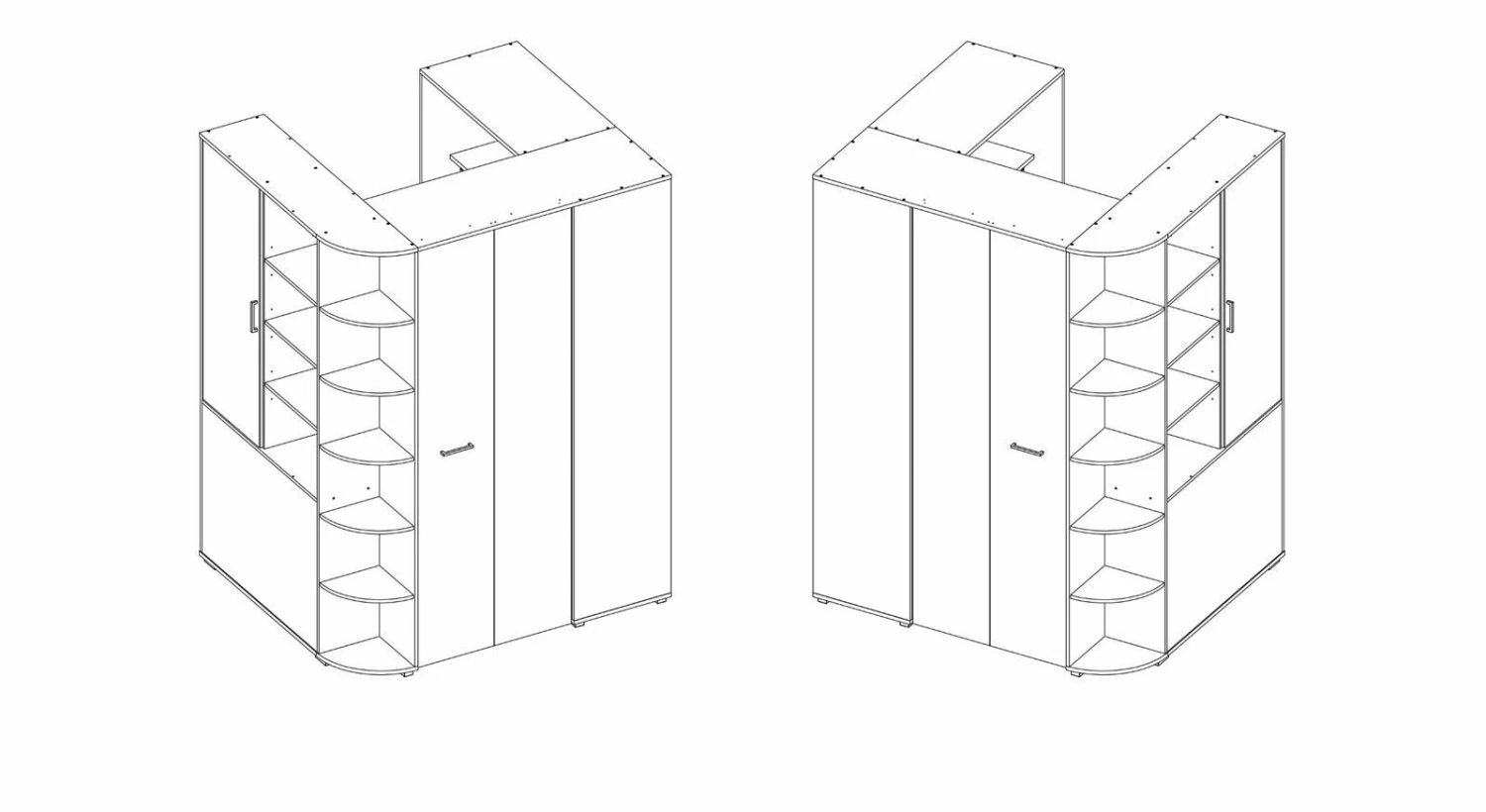 Begehbarer Eck-Kleiderschrank "Zagra" 6 Begehbarer Eck-Kleiderschrank "Zagra" – Bild 4