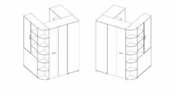 Begehbarer Eck-Kleiderschrank "Solero" -Bettbezüge Verkäufe 2024 aufbau grafik begehbare eck kleiderschraenke 3