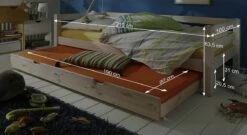Ausziehbett "Kids Paradise" Express -Bettbezüge Verkäufe 2024 ausziehbett kids paradise bemassungs skizze