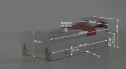 Ausziehbett "Maila" -Bettbezüge Verkäufe 2024 ausziehbett maila bemassungs skizze