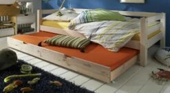 Ausziehbett "Kids Paradise" -Bettbezüge Verkäufe 2024 ausziehbett kidsparadise kiefer weiss lasiert ausgezogen 1