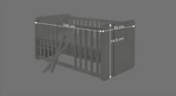 Babybett "Kids Arctic" -Bettbezüge Verkäufe 2024 babybett kids arctic bemassungsgrafik