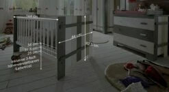 Babybett "Kids Paradise" Laubhütte 10 Babybett "Kids Paradise" Laubhütte -Bettbezüge Verkäufe 2024 babybett kids paradise laubhuette bemassungs skizze