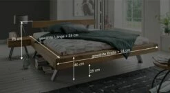 Bett "Senri" -Bettbezüge Verkäufe 2024 balkenbett senri bemassungs grafik