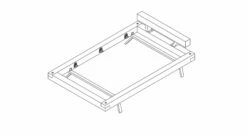 Bett "Senri" -Bettbezüge Verkäufe 2024 balkenbetten auflagewinkel lattenrost stabil