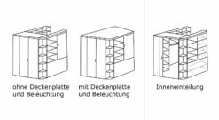 Begehbarer Eck-Kleiderschrank "Facundo" -Bettbezüge Verkäufe 2024 begehbar eck kleiderschrank grafik varianten inneneinteilung 2