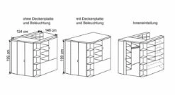 Begehbarer Eck-Kleiderschrank "Facundo" -Bettbezüge Verkäufe 2024 begehbarer eck kleiderschrank facundo massgrafik