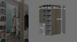 Begehbarer Eck-Kleiderschrank "Solero" -Bettbezüge Verkäufe 2024 begehbarer eck kleiderschrank solero massgrafik