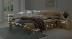 Bett "Advira" -Bettbezüge Verkäufe 2024 bett advira bemassungs grafik