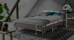 Bett "Arensa" -Bettbezüge Verkäufe 2024 bett arensa bemassungs grafik