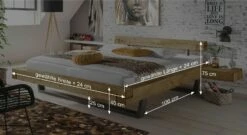 Bett "Arsos" -Bettbezüge Verkäufe 2024 bett arsos bemassungs skizze