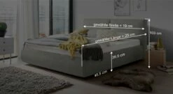 Stauraumbett "Astarte" Express -Bettbezüge Verkäufe 2024 bett astarte bemassungs grafik 1