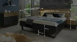 Bett "Azula" -Bettbezüge Verkäufe 2024 bett azula bemassung grafik