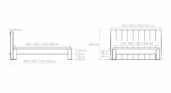 Bett "Banco" 14 Bett "Banco" -Bettbezüge Verkäufe 2024 bett banco bemassungsgrafik