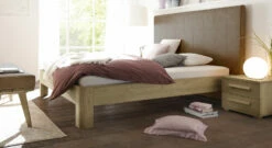 Bett "Banco" 15 Bett "Banco" -Bettbezüge Verkäufe 2024 bett banco eiche kunstleder hellbraun gr