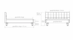 Bett "Remko" -Bettbezüge Verkäufe 2024 bett banvano infografik masse 1
