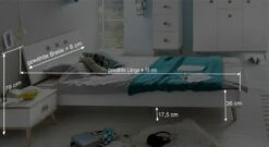 Bett "Beano" -Bettbezüge Verkäufe 2024 bett beano bemassungs grafik