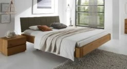 Bett "Belbari" -Bettbezüge Verkäufe 2024 bett belbari cognac kopfteil braun