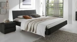 Bett "Belbari" -Bettbezüge Verkäufe 2024 bett belbari graphit kopfteil anthrazit