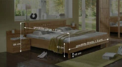 Bett "Beyla" -Bettbezüge Verkäufe 2024 bett beyla bemassungs skizze