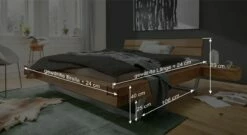 Bett "Borka" -Bettbezüge Verkäufe 2024 bett borka bemassungs grafik