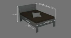 Bett "Burana" -Bettbezüge Verkäufe 2024 bett burana 120cm breite bemassung grafik