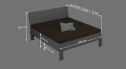 Bett "Burana" -Bettbezüge Verkäufe 2024 bett burana 160cm breite bemassung grafik