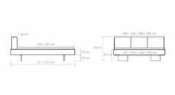 Bett "Campinas" -Bettbezüge Verkäufe 2024 bett campinas bemassungsgrafik