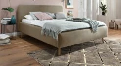 Bett "Carballo" -Bettbezüge Verkäufe 2024 bett carballo taupefarben webstoff