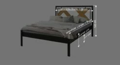 Bett "Carlow" -Bettbezüge Verkäufe 2024 bett carlow 46cm rahmenhoehe bemassung grafik