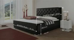 Bett "Castletown" -Bettbezüge Verkäufe 2024 bett castletown bemassungs skizze