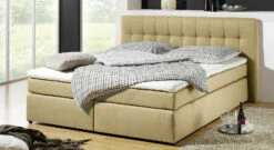 Boxspringbett "Chicago" -Bettbezüge Verkäufe 2024 bett chicago naturfarben boxspringaufbau kaltschaum topper gross