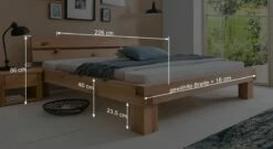 Bett "Cunera" -Bettbezüge Verkäufe 2024 bett cunera bemassungs grafik