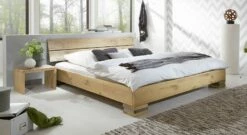 Bett "Curada" -Bettbezüge Verkäufe 2024 bett curada hochwertig massivholz wildeiche pure