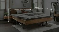 Bett "Davan" -Bettbezüge Verkäufe 2024 bett davan kernbuche bemassung grafik