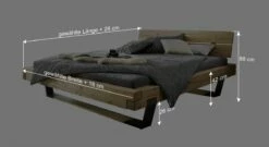 Bett "Gian" -Bettbezüge Verkäufe 2024 bett gian bemassungsgrafik