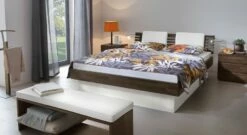 Bett "Grosseto" -Bettbezüge Verkäufe 2024 bett grosseto buche wenge mdf weiss gr