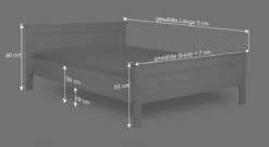 Bett "Holmar" -Bettbezüge Verkäufe 2024 bett holmar landhausstil klassisch bemassung grafik