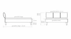 Bett "Ikar" -Bettbezüge Verkäufe 2024 bett ikar massgrafik 1